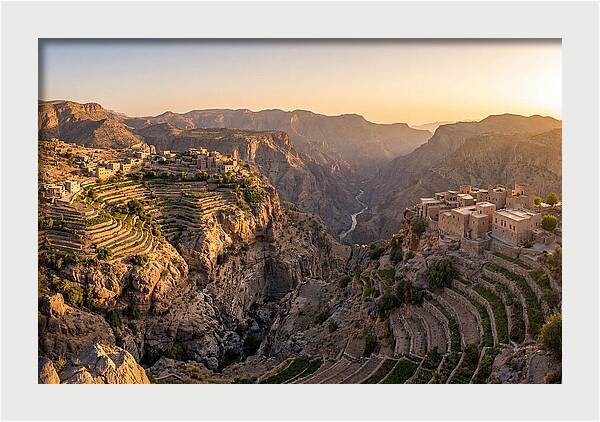 Jebel Akhdar Terraces At Golden Hour