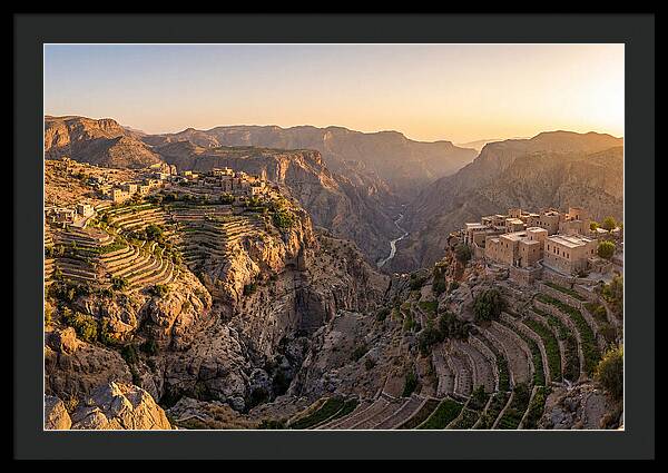Jebel Akhdar Terraces At Golden Hour