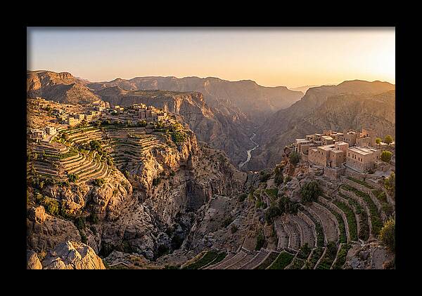 Jebel Akhdar Terraces At Golden Hour