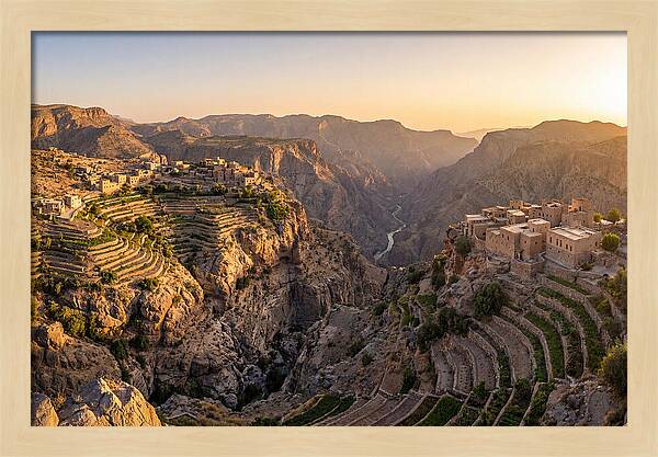 Jebel Akhdar Terraces At Golden Hour