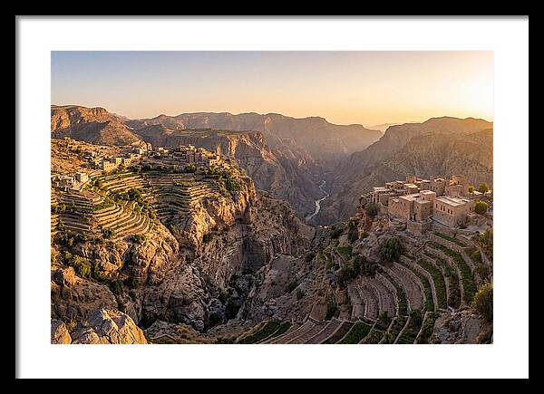 Jebel Akhdar Terraces At Golden Hour