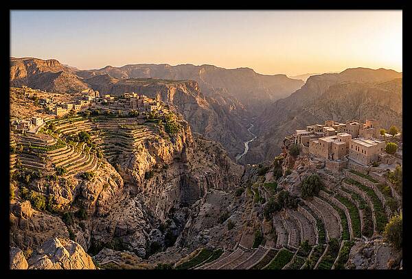 Jebel Akhdar Terraces At Golden Hour