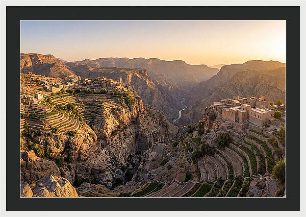 Jebel Akhdar Terraces At Golden Hour