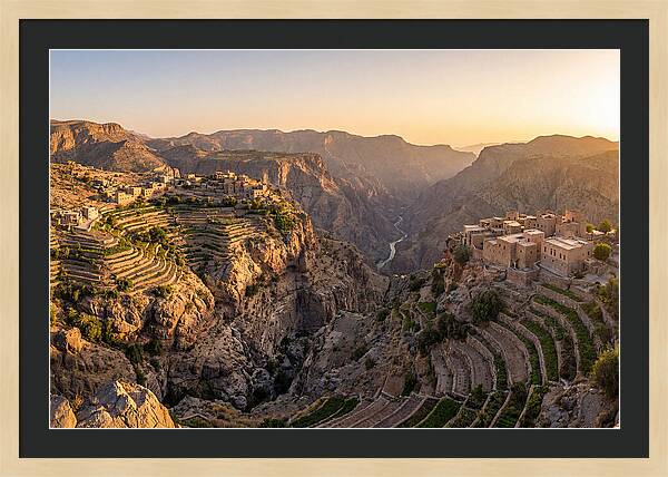 Jebel Akhdar Terraces At Golden Hour