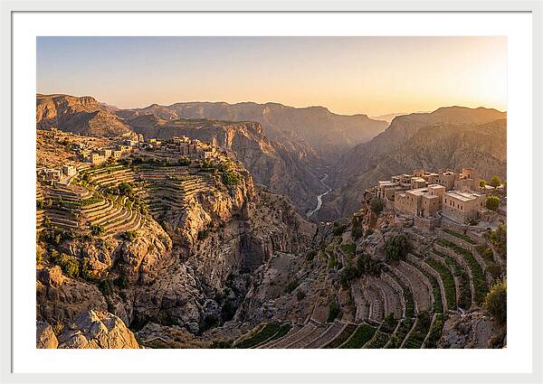 Jebel Akhdar Terraces At Golden Hour