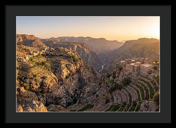 Jebel Akhdar Terraces At Golden Hour