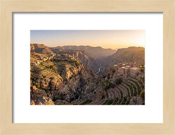 Jebel Akhdar Terraces At Golden Hour