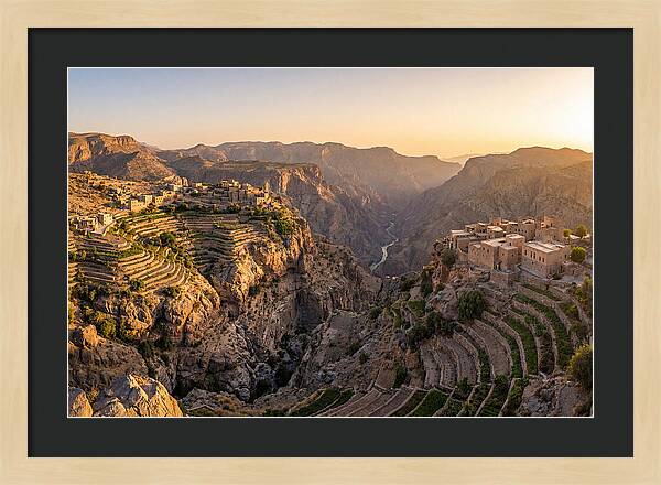 Jebel Akhdar Terraces At Golden Hour