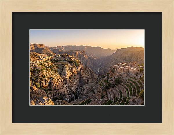 Jebel Akhdar Terraces At Golden Hour