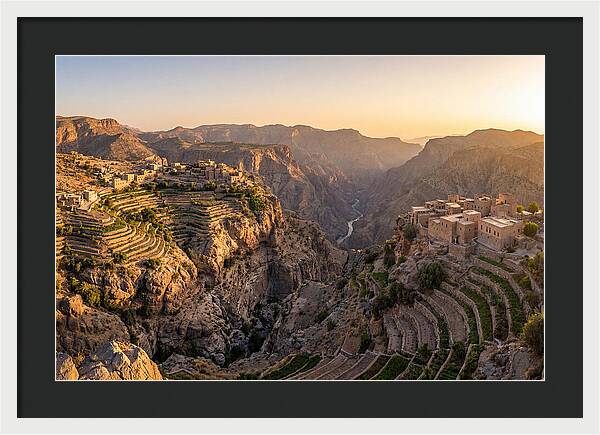 Jebel Akhdar Terraces At Golden Hour