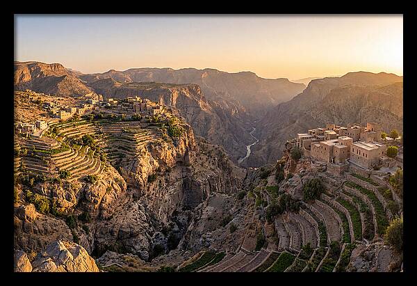 Jebel Akhdar Terraces At Golden Hour