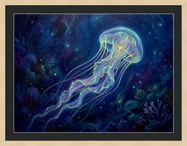 Jellyfish In Deep Waters