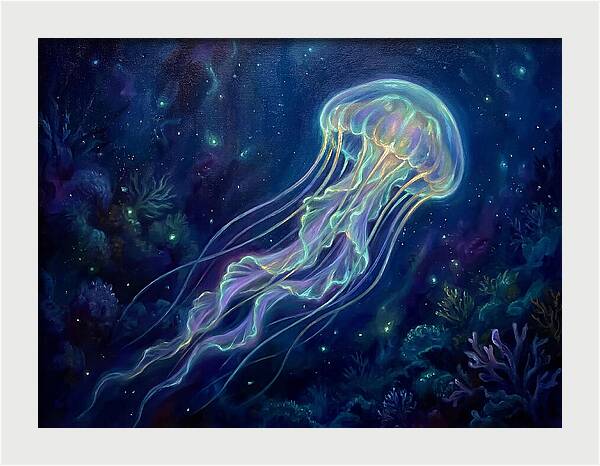 Jellyfish In Deep Waters