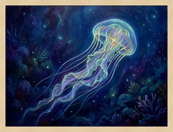 Jellyfish In Deep Waters