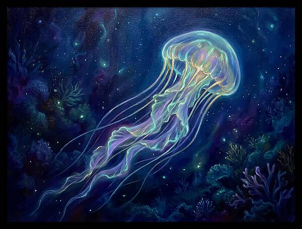 Jellyfish In Deep Waters