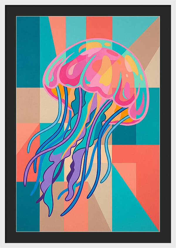 Jellyfish In Vibrant Colors