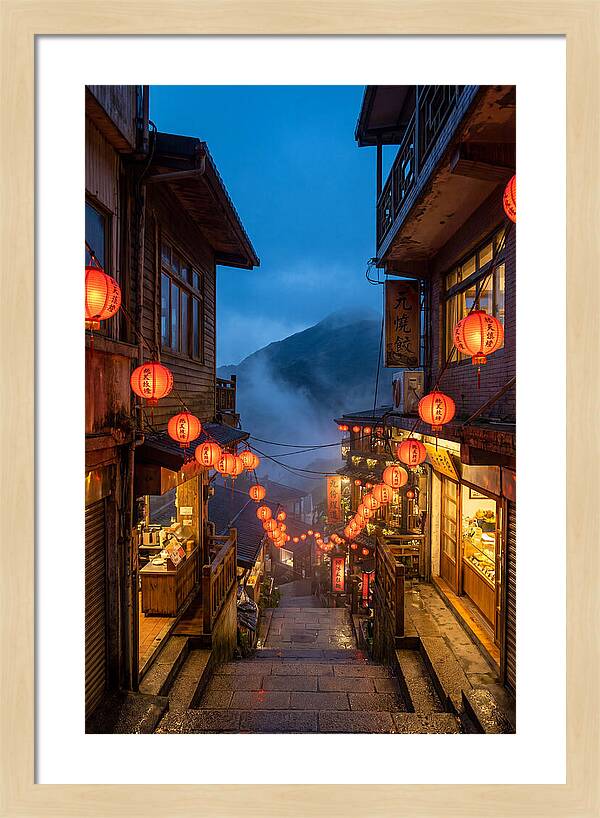Jiufen Old Street At Dusk