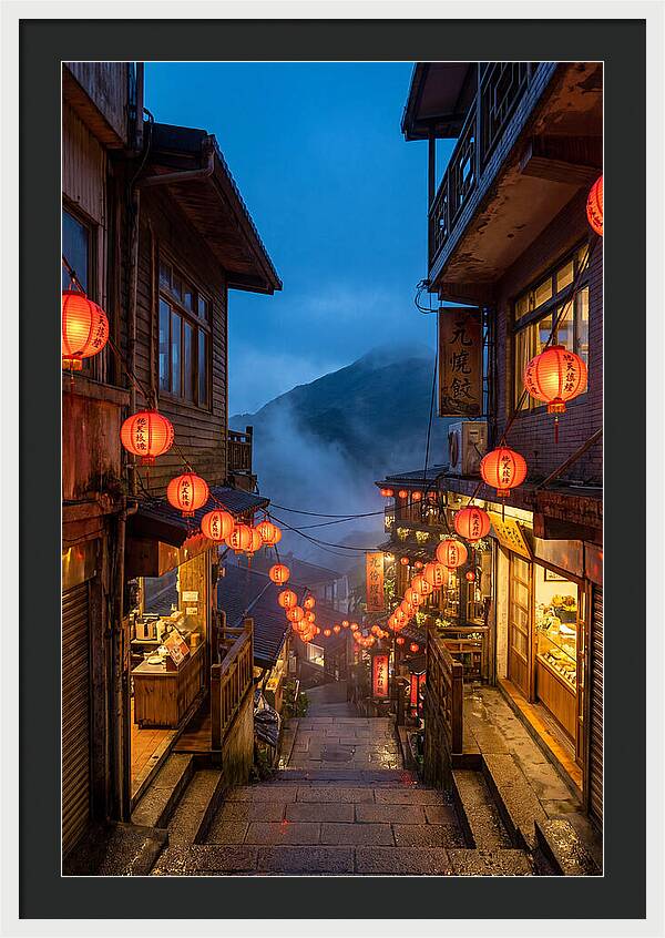 Jiufen Old Street At Dusk
