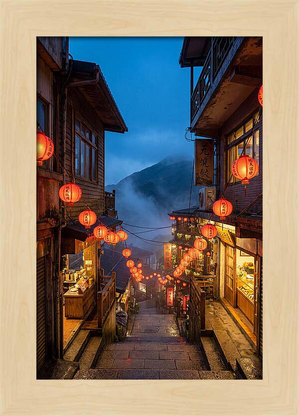 Jiufen Old Street At Dusk