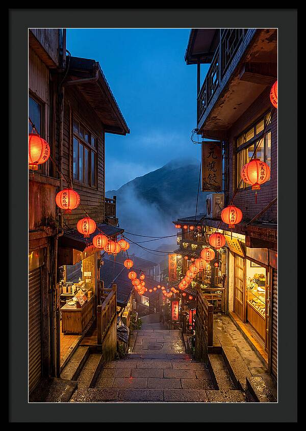 Jiufen Old Street At Dusk