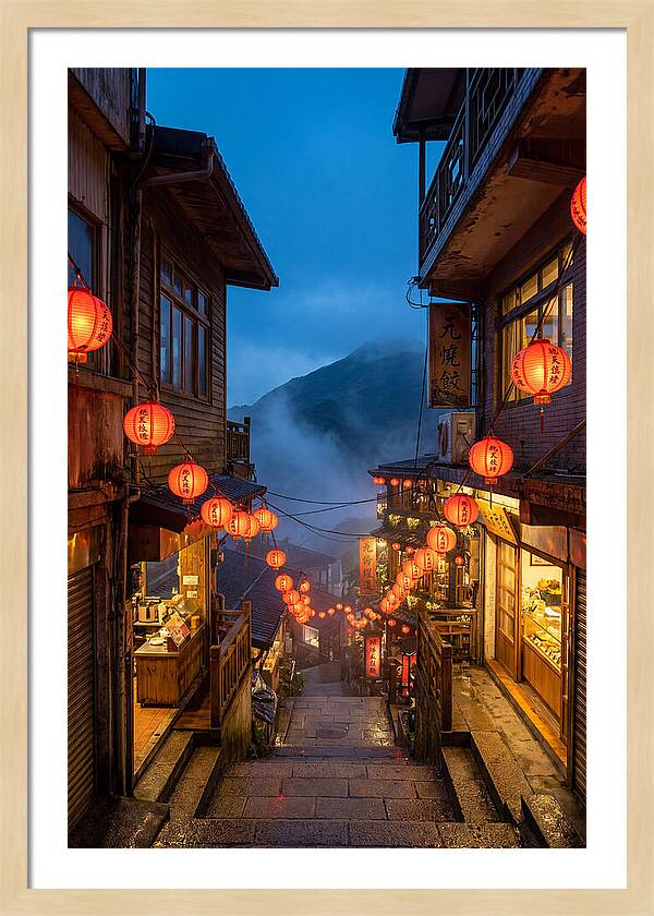 Jiufen Old Street At Dusk