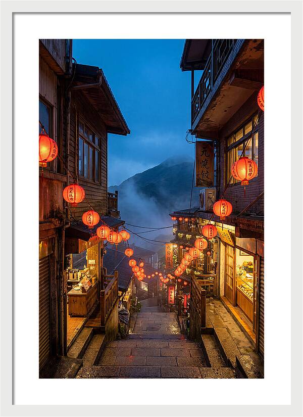 Jiufen Old Street At Dusk