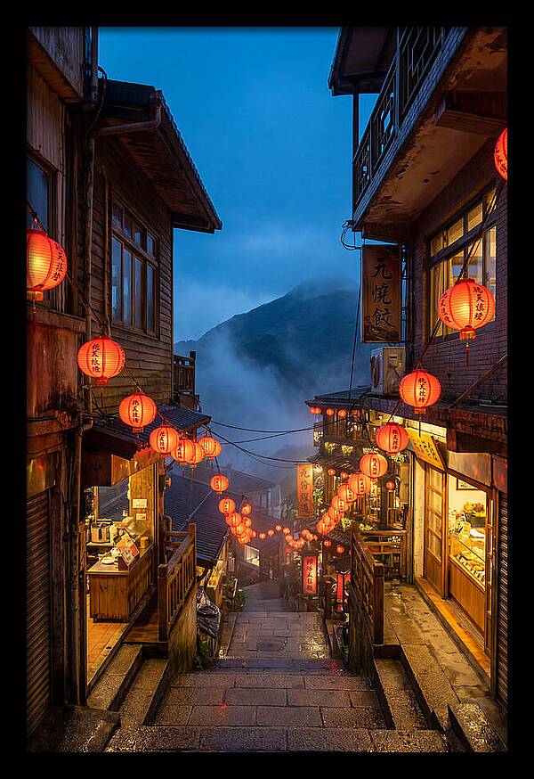 Jiufen Old Street At Dusk