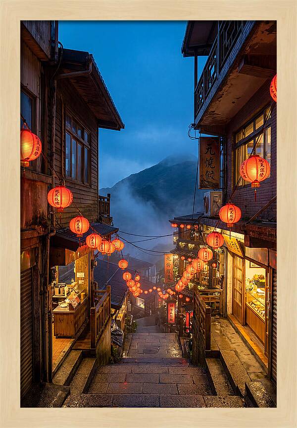 Jiufen Old Street At Dusk