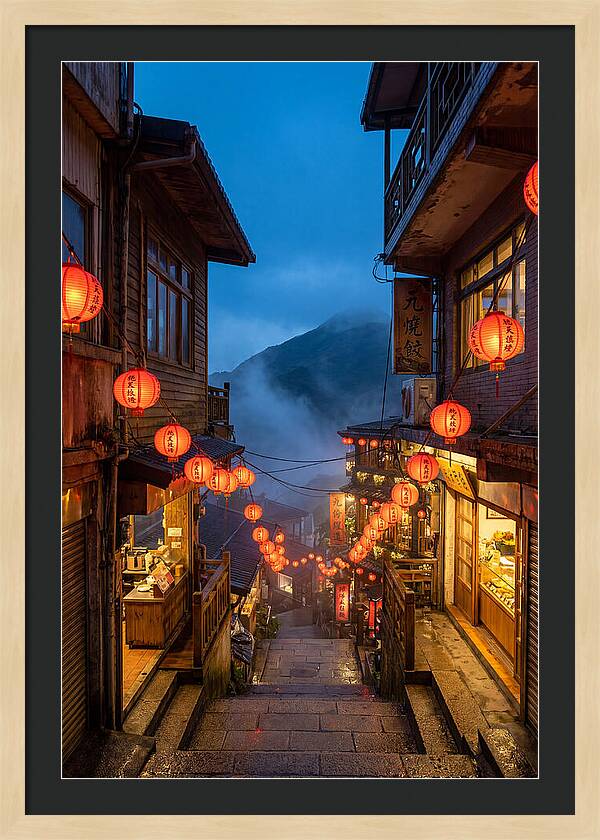 Jiufen Old Street At Dusk
