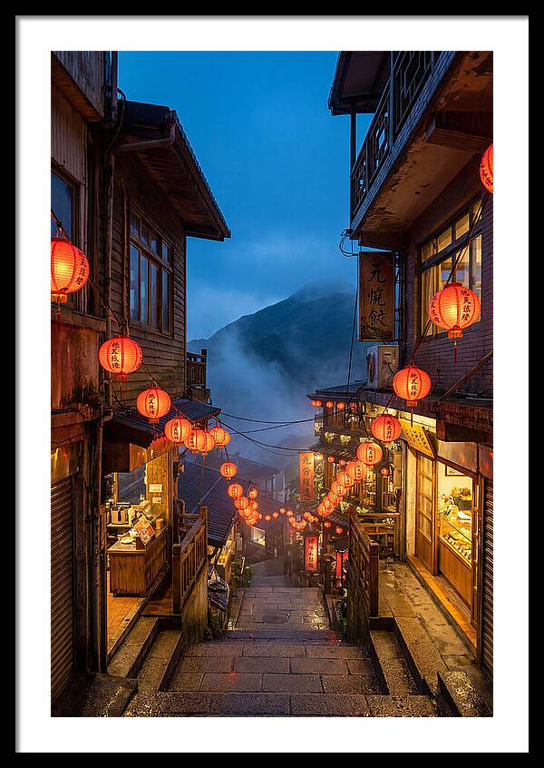Jiufen Old Street At Dusk