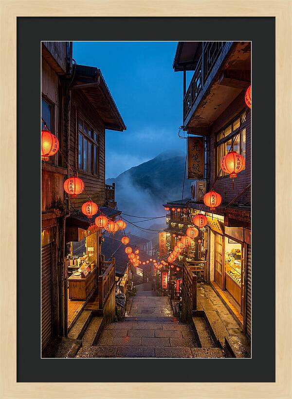 Jiufen Old Street At Dusk