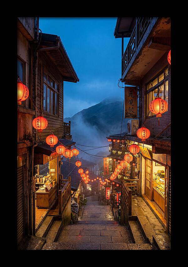 Jiufen Old Street At Dusk