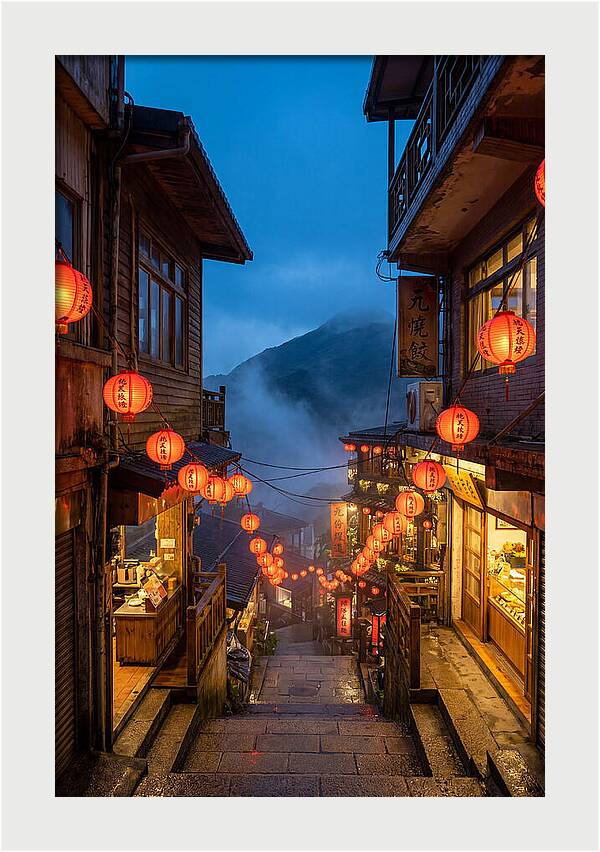 Jiufen Old Street At Dusk