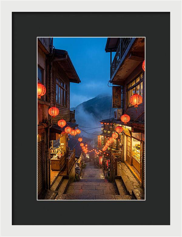 Jiufen Old Street At Dusk