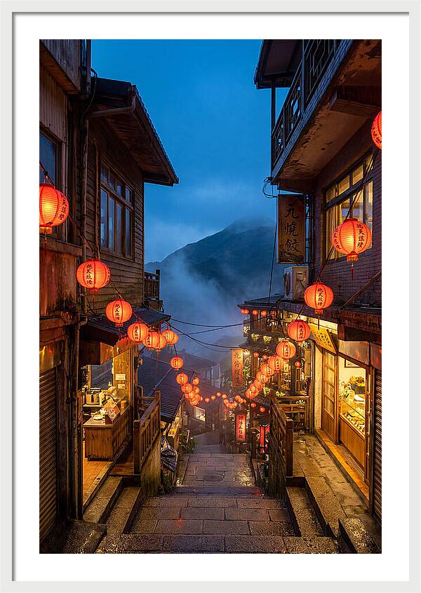 Jiufen Old Street At Dusk