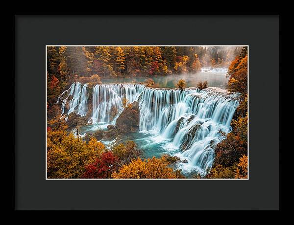 Jiuzhaigou Nuorilang Falls In Autumn