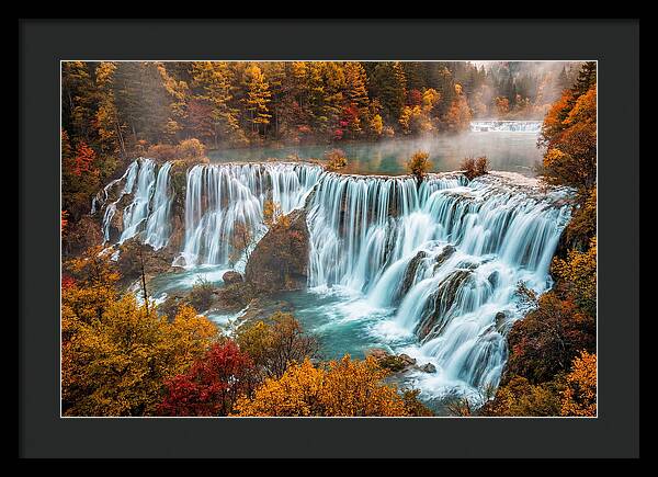Jiuzhaigou Nuorilang Falls In Autumn