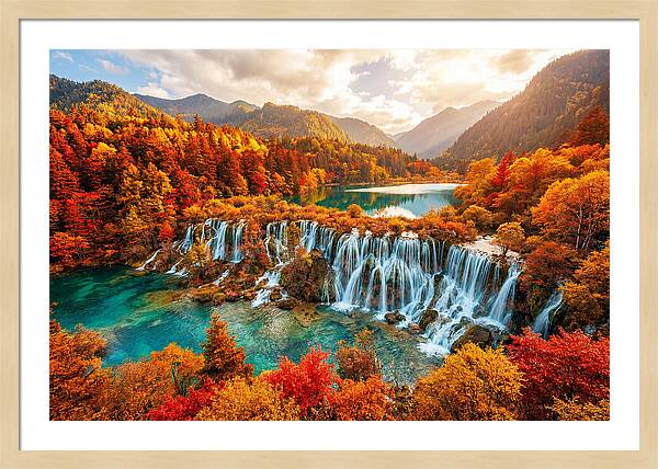 Jiuzhaigou Valley In Autumn Splendor