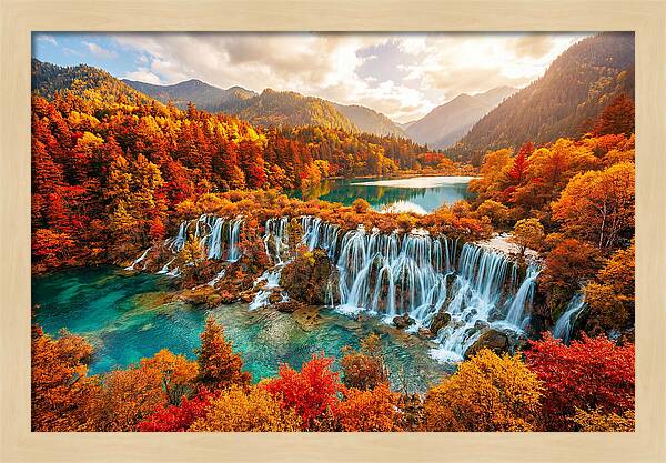 Jiuzhaigou Valley In Autumn Splendor