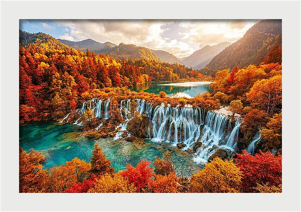 Jiuzhaigou Valley In Autumn Splendor