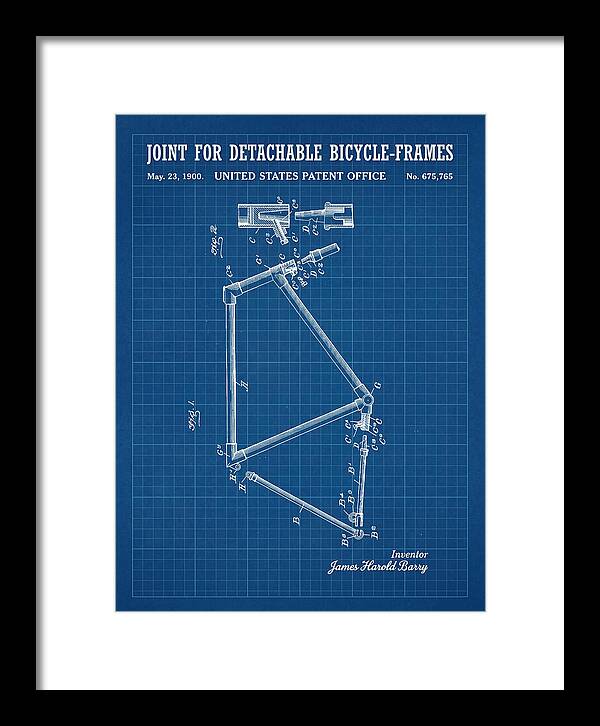 Joint For Detachable Bicycle Frames Blueprint Patent Us675765a