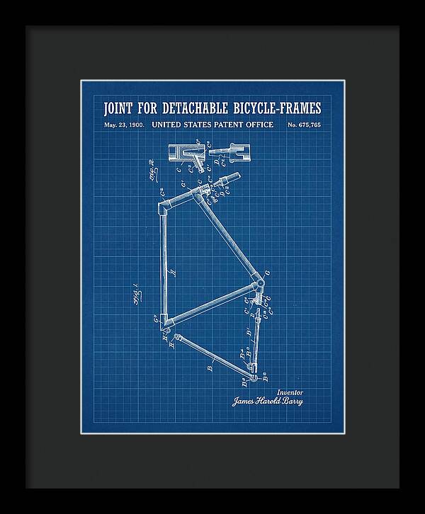 Joint For Detachable Bicycle Frames Blueprint Patent Us675765a