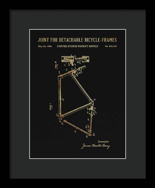 Joint For Detachable Bicycle Frames Gold Patent Us675765a