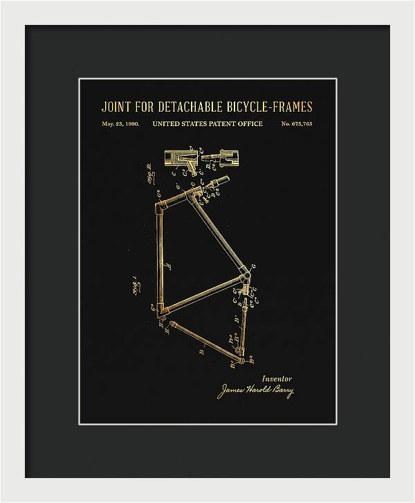 Joint For Detachable Bicycle Frames Gold Patent Us675765a