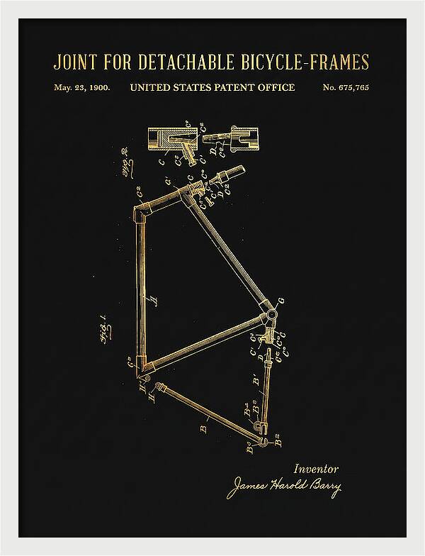 Joint For Detachable Bicycle Frames Gold Patent Us675765a