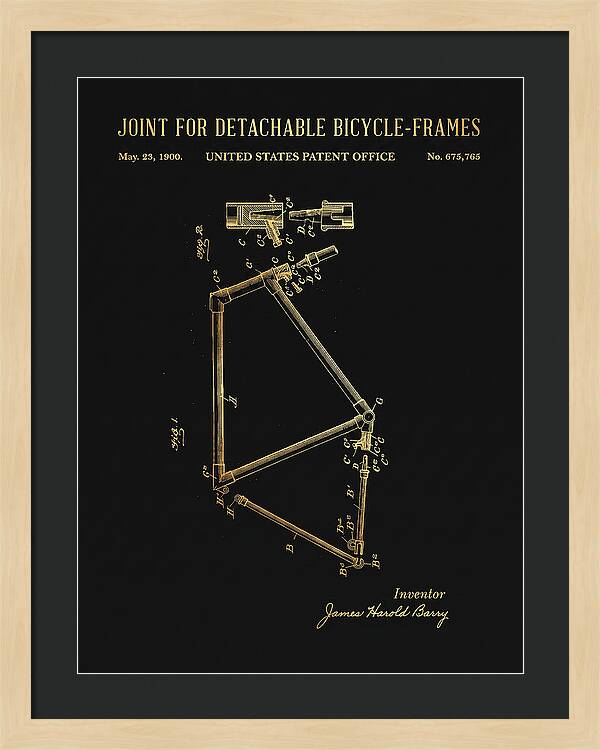 Joint For Detachable Bicycle Frames Gold Patent Us675765a