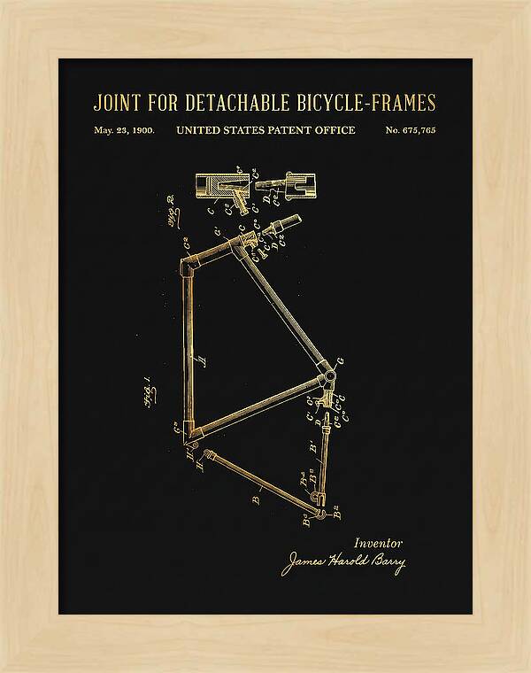 Joint For Detachable Bicycle Frames Gold Patent Us675765a