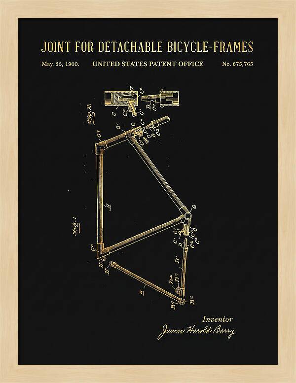 Joint For Detachable Bicycle Frames Gold Patent Us675765a