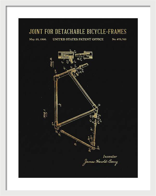 Joint For Detachable Bicycle Frames Gold Patent Us675765a