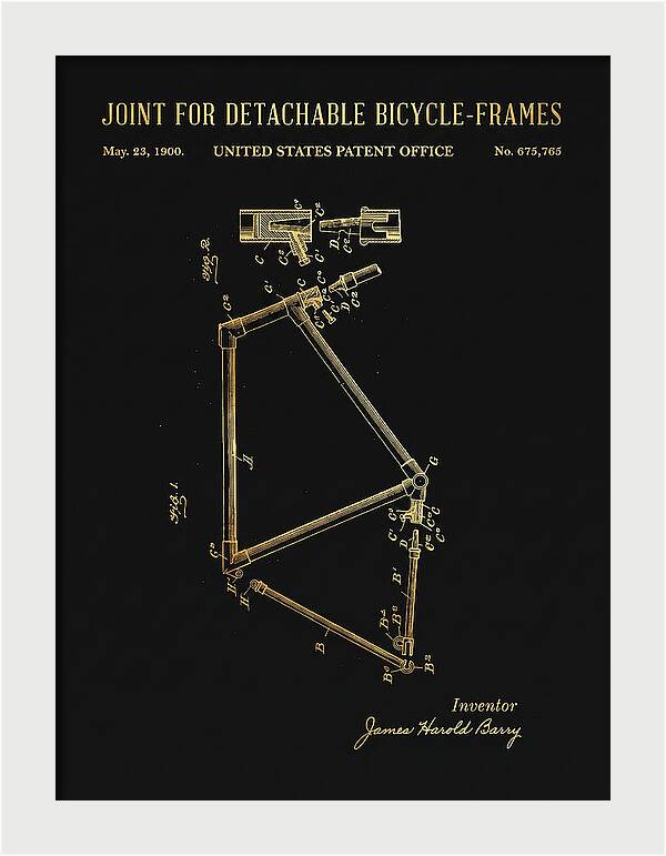 Joint For Detachable Bicycle Frames Gold Patent Us675765a